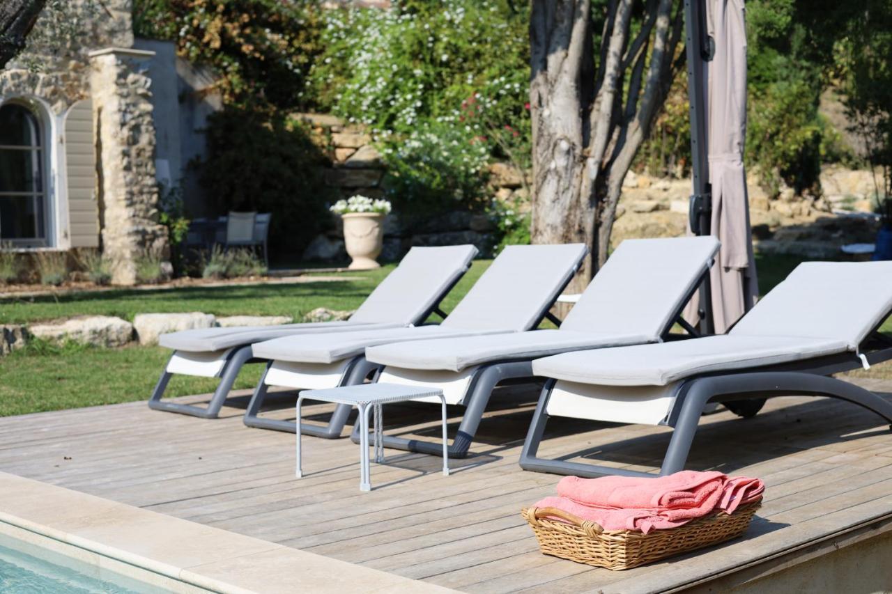 L'Elegante Bastide En Pierre Avec Vue Sur Le Vieux Village De Mougins Bagian luar foto